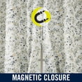 thumbnail image 3 of Sun Zero Quincy 2-pack Painted Foliage Magnetic Closure 100% Blackout Grommet Curtain Panel Pair, 40"W x 84"L, Blue, 3 of 8