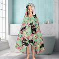 thumbnail image 6 of Rottweiler with Pioneer Flower Hooded Bath Towel，60"x35" for Ages 3 To 12 Kids, Quick Dry Lightweight Soft Microfiber Hood Beach Towel Cover Up for Kids, 6 of 7