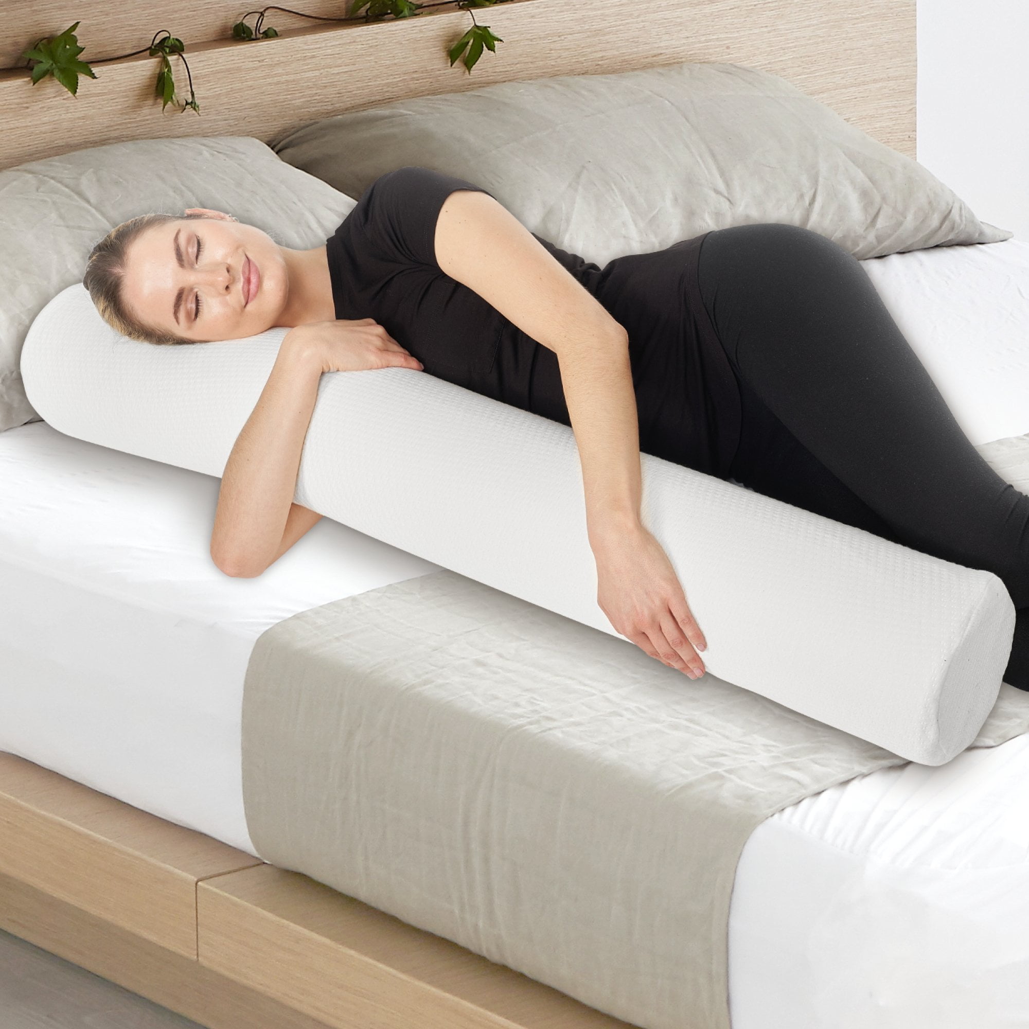 Bolster Pillow Long Body Pillow Comfort Nursing Neck Support Cushion 3'4'5'6FT 