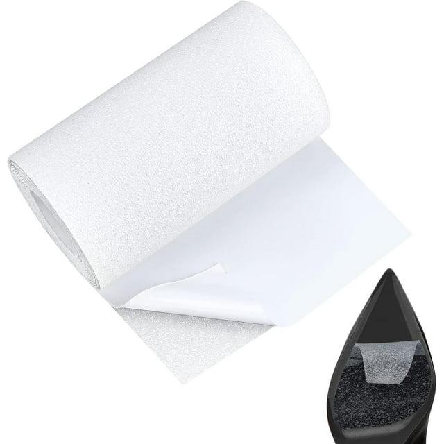 2 Rolls 4 x 79 Inch Anti-Slip Shoe Grip Sticker Sole Stickers Self-Adhesive Crystal Clear Protector Self-Stick Pads Shoe Bottom Cover Slip for Heels Men Shoes