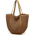 thumbnail image 7 of Kukuzhu Straw Bags for Women Summer Beach Woven Tote Hobo Handbag Casual Straw Shoulder Bags for Travel Vocation, 7 of 7