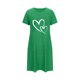 thumbnail image 4 of Camisón corto de poliéster para mujer, talla grande, estampado de San Valentín, cuello redondo, manga corta, 4 of 4