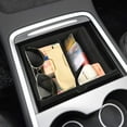 thumbnail image 2 of Center Console Organizer Tray for Latest 2021 Tesla Model 3 Model Y, Tesla Model 3 Model Y Interior Accessories Car Flocked Armrest Hidden Cubby Drawer Flocking Storage Box - Black, 2 of 7