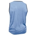 thumbnail image 5 of Domuza Men's Sports Tank Tops Athletic Gym Bodybuilding Fitness Sleeveless Shirts for Beach Running Workout with Pocket Light Blue 3XL, 5 of 7