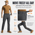 thumbnail image 3 of MASKERT Mens Hiking Pants Lightweight Cargo Pants Quick Dry Water Resistant Stretchy Straight Leg Travel Pant, 3 of 8