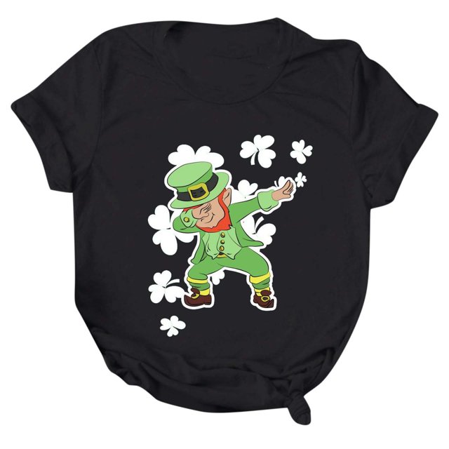Camiseta de mujer Camisetas divertidas y lindas de manga corta Día de San Patricio Camiseta de regalo Tops Blusa Regalo para parejas Fridja gope2609
