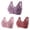 K, variant on Luxalzxs 3 Pcs Front Closure Bras for Women Cotton Plus Size No Underwire Breathable Bra