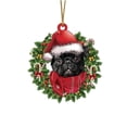 thumbnail image 2 of Luysn French Bulldog Christmas Tree Ornament,2D Acrylic Cute Bulldog Puppy Hanging Ornament,Bulldog Dog Christmas Decorations,Fun And Festive Tree Hanging Decoration New Year'S Gift 3Inch, 2 of 6