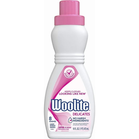 Woolite Delicates Hypoallergenic Liquid Laundry Detergent, 8 Loads, 16oz, Hand & Machine Wash
