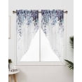 thumbnail image 3 of Swag Curtains, Spring Purple Leaf Eucalyptus Leaves Farm Plant Rod Pocket Kitchen Curtains Valances Tier Curtains Swag Valance Curtains for Bedroom Living Room 36" x 63", 2 Panels, 3 of 6