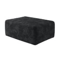 thumbnail image 5 of Sailvan Ottoman, Foot Stool Sofa Ottoman for Living Room & Bedroom, No Assembly Required, Plush Corduroy Fabric, Black, 5 of 6