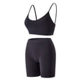 thumbnail image 5 of Womens Sports Bra Set Wireless Push-Up Bra and Underwear Set Sports And Fitness Beautiful Back Comfortable Elastic Slim Shorts XL, 5 of 9