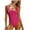 #0615-Hot Pink, variant on Womens Fashion Slim Fit Solid Color Tank One Piece Swimsuit Padded Stretchy Breathable UV 50+ Protection for Beach Pool Daily Swimwear Summer