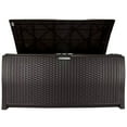 thumbnail image 6 of Suncast 99 Gallon Deck Garden Garage Home Wicker Resin Pool Box, Mocha (2 Pack), 6 of 11