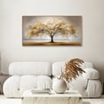 thumbnail image 4 of TOARTi Tree of Life Wall Art Gold Leaves Framed Nature Aesthetics Canvas Painting For Living Room Bedroom Office Decor 20x40 Inch, 4 of 10