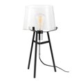 thumbnail image 1 of Globe Electric Lancaster 20" Table Lamp, Black Finish, Exposed Chrome Socket, Metal Base, Clear Glass Shade, In-Line Rocker Switch, 67024, 1 of 6