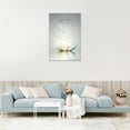 thumbnail image 2 of Zen Stone Canvas Wall Art - Just Breathe Yoga Quotes, White Lotus Flower Spiritual Artwork Framed Modern Decor for Bathroom Spa Living Room Bedroom, 2 of 6