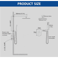 thumbnail image 4 of Fatspas Shower System, 10 inch Wall Mounted Brushed Nickel Shower Faucet Set for Bathroom with High Pressure Rain Shower Head and Handheld Shower Head Set, Shower Combo Set with Valve Body, 4 of 9