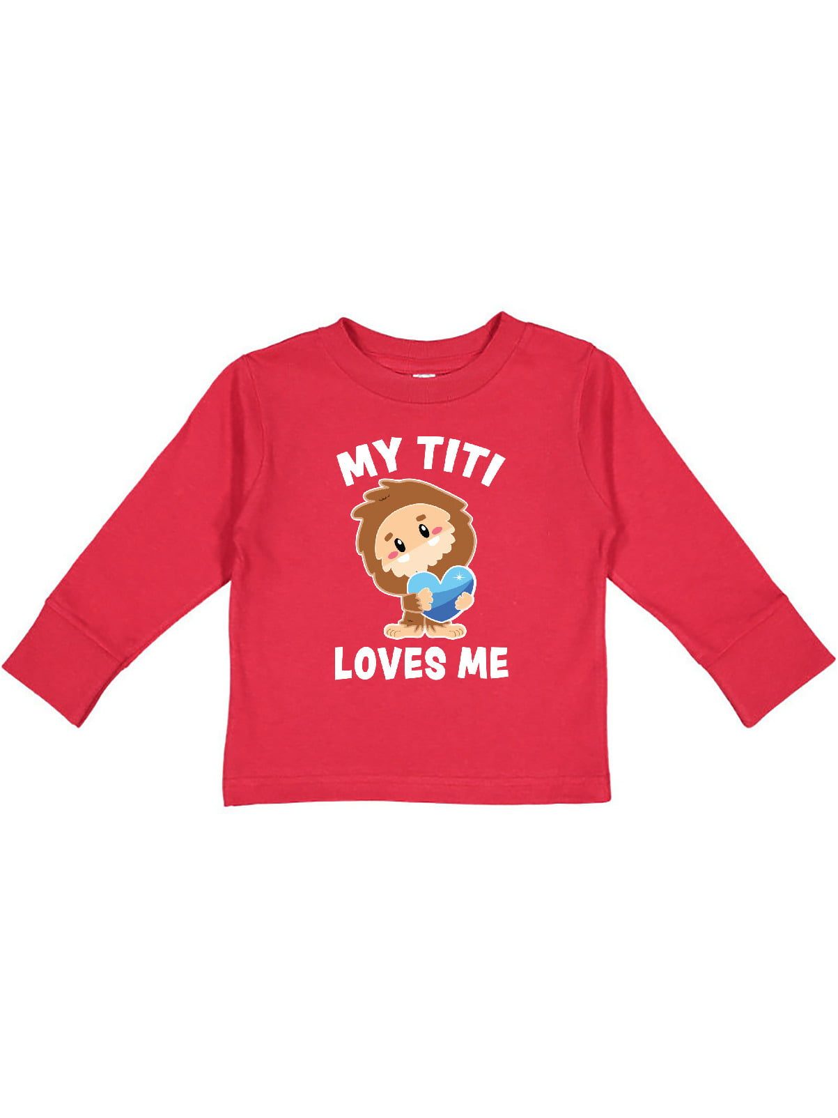 inktastic My TIO Loves Me with Bigfoot Toddler Long Sleeve T-Shirt 