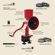 WonderMill Hand Grain Mill, Manual Grain Mill Grinder, Kitchen Junior Deluxe Flour Mill