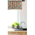 thumbnail image 3 of Ambesonne Fruits Valance Pack of 2, Tropical Papaya Slices Art, 54"X18", Dark Coral and Seafoam, 3 of 4