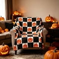 thumbnail image 5 of Nkmbld Halloween Flannel Throw Blanket, Cozy Microfiber Holiday Blanket for Chair Sofa Bed Camping, Fuzzy Fluffy Soft Nap Blanket for Women, 5 of 8