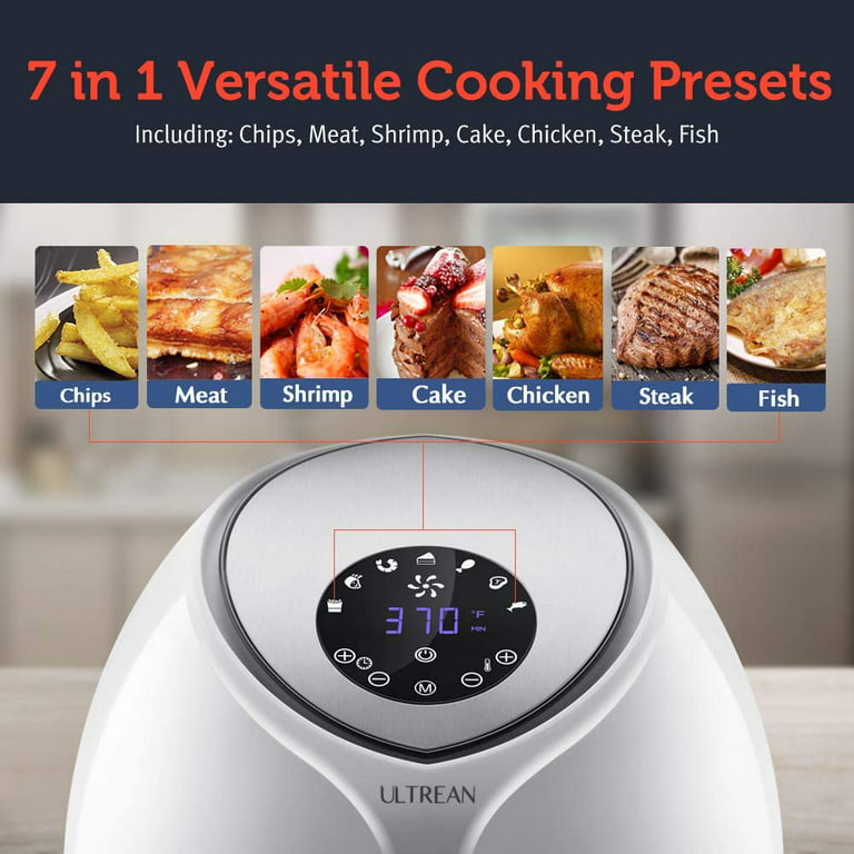 NEW Ultrean Air Fryer 6qt. Large Family Size Electric Hot AirFryer