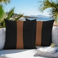 thumbnail image 4 of Boho Black Outdoor Pillow Covers Pack of 2 and Brown Striped Tribal Farmhouse Style Waterproof Throw Pillow Covers Decorative Cushion Cases for Patio Garden Tent Balcony Couch 26x26 inch, 4 of 8