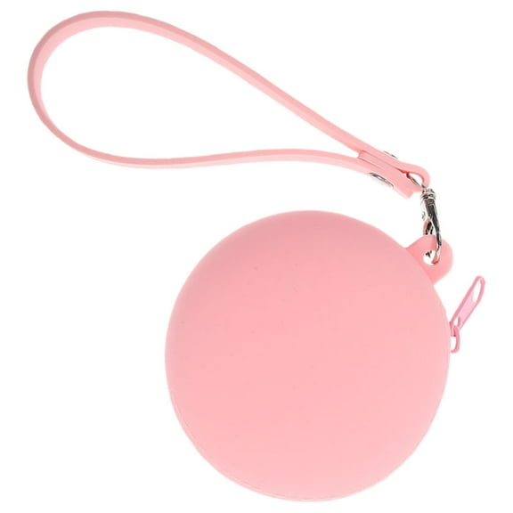 HEMOTON Cute Round Silicone Coin Purse Wallet for Women Mini Keychain Bag for Kids Small Pouch for Coins Portable Mini Storage Bag 2pcs