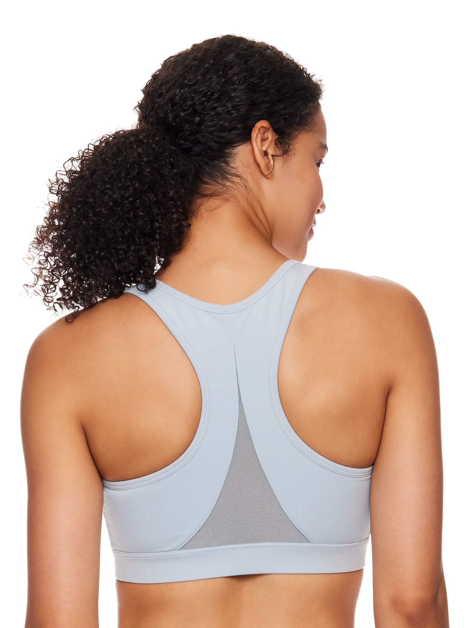 Reebok Women's and Women's Plus Medium Impact Stronger Sports Bra with Mesh Panel and Removable Cups, Sizes XS-4X