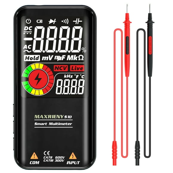 MAXRIENY S10/S11 (Optional) 3.3 Inch LCD Display Screen Multifunction Multimeter Temperature NCV Voltage Resistance Capacitance