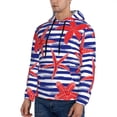 thumbnail image 3 of Sikiie Sea Stars Men's Hoodie, Essentials Hoodie, Sweatshirt, Pullover Hooded Sweatshirt for Men-Small, 3 of 7