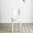 thumbnail image 5 of 2xhome Set of 2 Modern Contemorary Dining Ghost Side Chairs Stackable Victorian Acrylic Plastic Vanity Chairs, White, 5 of 9