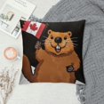 thumbnail image 2 of Cute Beaver Canada Flag Fashion Throw Pillow Covers Couch Pillow Cases Bed Chair Car Decorative, 2 of 5