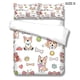 thumbnail image 2 of Juegos de cama Patrón de perro lindo Fundas de edredón de microfibra Fundas de almohada Niños Dibujos animados Animal Mascota Impreso Juego de cama de verano S LYSHDW2109250014,3 Piezas Inevent HA012377-02, 2 of 7