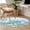 Blue, variant on Blue Floral Round Area Rug 4 FT, Non Slip Indoor Outdoor Rug, Summer Botanical Hydrangeas Butterfly Washable Soft Circular Carpet Non-Shedding Floor Mat for Coffee Table Nursery Foyer Balcony