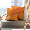 thumbnail image 6 of LALILO Throw Pillow Covers Ethnic Exotic Ornamental Orange Indian Cushion Cover 18" x 18", 2 Pack, 6 of 6