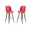 thumbnail image 2 of Flash Furniture 2 Pack Commercial Grade Metal Barstool with Red Swivel Bucket Seat, 2 of 11