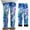 A Blue, variant on Piuwrlz Thickened Tight Pants for Girls Printed Plush Single Piece Leggings Multicolor Size 8-9 Years