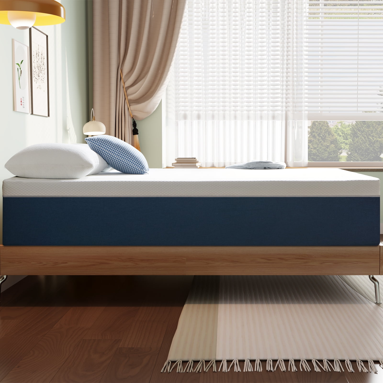 Twin Mattress, GELBIY 8" Medium Gel Memory Foam Mattress in a Box for Adult, Pressure Relief