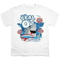 thumbnail image 2 of Shark Week Officially Licensed Shark Cereal Kids T Shirt for Youth Boys and Girls, White, Medium, 2 of 4