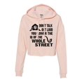 thumbnail image 1 of Womens Don't Talk Out Loud You Lower The IQ Cropped Hooded Sweatshirt, 1 of 1