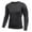 Black, variant on Mens Activewear Long Sleeve T-Shirts Fitness Sports Compression Workout Shirts Tops