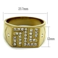 thumbnail image 2 of Anillo Color Oro Para Hombres de Acero Inoxidable Zetas, 2 of 4