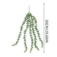 thumbnail image 3 of Deep Green Artificial String Of Pearls (String Of Tears) Faux Plant Decoration - 20 Inch Length Hanging Faux Greenery Realistic Simulation For Indoor Decor - Home Office Bedroom, 3 of 7