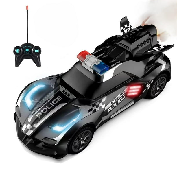 Coche con control remoto TOOTY TOY Police con efecto de humo para niños a partir de 3 años
