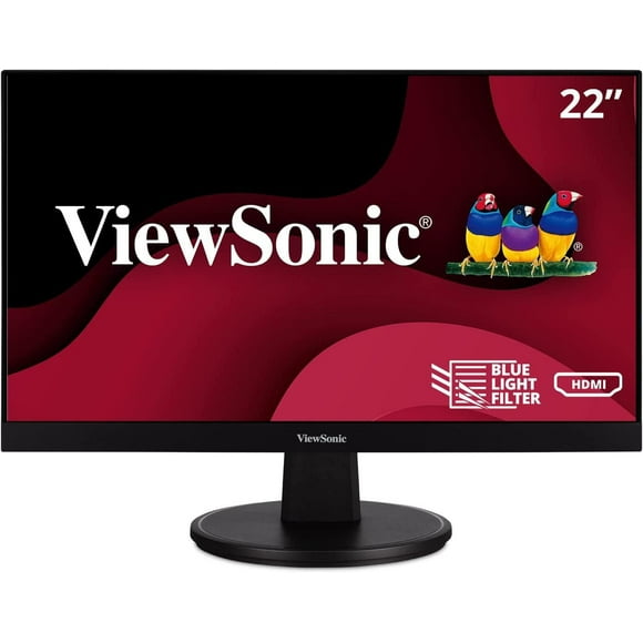 ViewSonic VA2247-MH 22 Inch Full HD 1080p Monitor with Ultra-Thin Bezel, Adaptive Sync, 75 Hz, Eye Care, HDMI, VGA Inputs for Home and Office