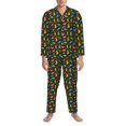 thumbnail image 3 of Fotbe Cartoon Dino Pijama de Hombre con Estampado de Manga Larga, Conjunto de 2 Piezas, Ropa de Dormir Suave y Cómoda con Bolsillos-Medium, 3 of 7
