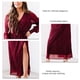 thumbnail image 4 of Vestido de manga larga con abertura lateral, vestido de cuello en V para mujer, vestido largo de manga larga para mujer, vestido maxi elegante compacto y liviano, 4 of 5