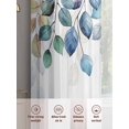 thumbnail image 5 of Blue Teal Botanical Sheer Curtains 63 Inch Length 2 Panels Set, Weeping Fall Eucalyptus Leaves Voile Window Treatment Rod Pocket Curtains Sheers Drapes for Bedroom/Living Room/Kitchen 52x"63"x2, 5 of 7